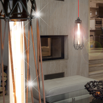 Vintage pendant lamp Ø120mm | Design | Industry | Retro | Shabby | Black | Alu