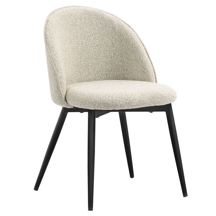 Hailey | Hôtel Chaise | Crème | Tissu en peluche