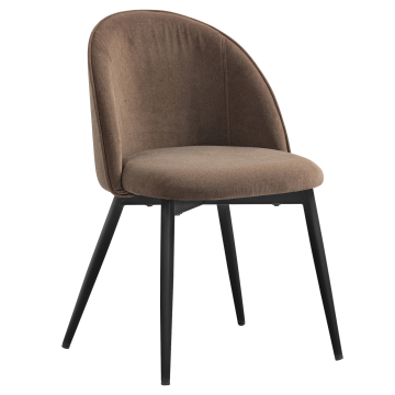 Hailey | Chaise d'hôtel | Marron | Velours
