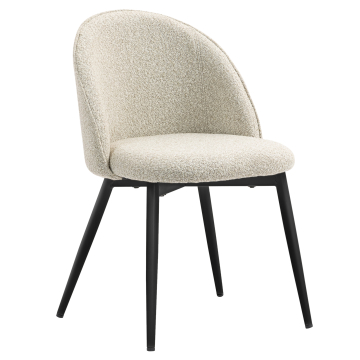 Hailey | Hôtel Chaise | Crème | Tissu en peluche