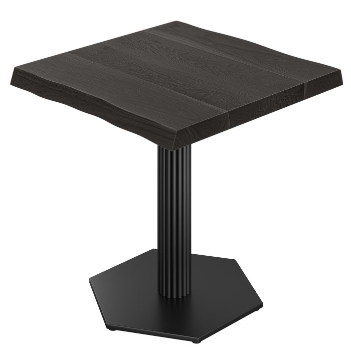 ISMAEL | Tavolo Bistro | L: 70 x 70 | H: 76 cm | Nero | Struttura: Nero