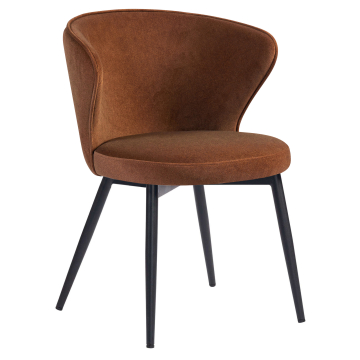 Isabella | Hotellstol | Rød bronse | Fløyel