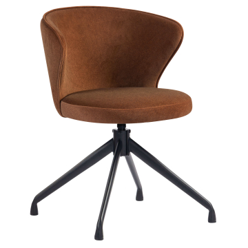 Isabella | Hotellstol | Rød bronse | Fløyel | Svingbase