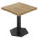 ISMAEL | Bistro tafel | B: 70 x 70 | H 76 cm | Eiken | Onderstel: Zwart