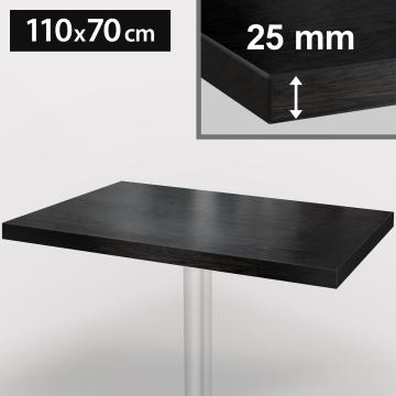 ITALIA Plateau de table Bistro | 110x70cm | Noir | Bois