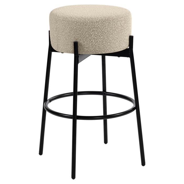 JULIANA | Gastro Barhocker | Teddystoff | Beige