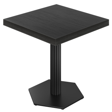 KAT | Bistro Tisch | B:T 70 x 70 cm | H 78 cm | Schwarz | Gestell: Schwarz
