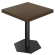 KA | Bistro Tisch | B:T 80 x 80 cm | H 78 cm | Walnuß | Gestell: Schwarz