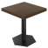 KAT | Mesa de bistró | B: 80 x 80 cm | H 78 cm | Nuez | Estructura: Negro