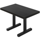 KC | Table de bistro | L:P 120 x 70 cm | H 78 cm | Noir | Structure : Noir