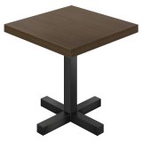 KC | Bistro Tisch | B:T 70 x 70 cm | H 78 cm | Walnuß | Gestell: Schwarz | Säule: 8 x 8 cm