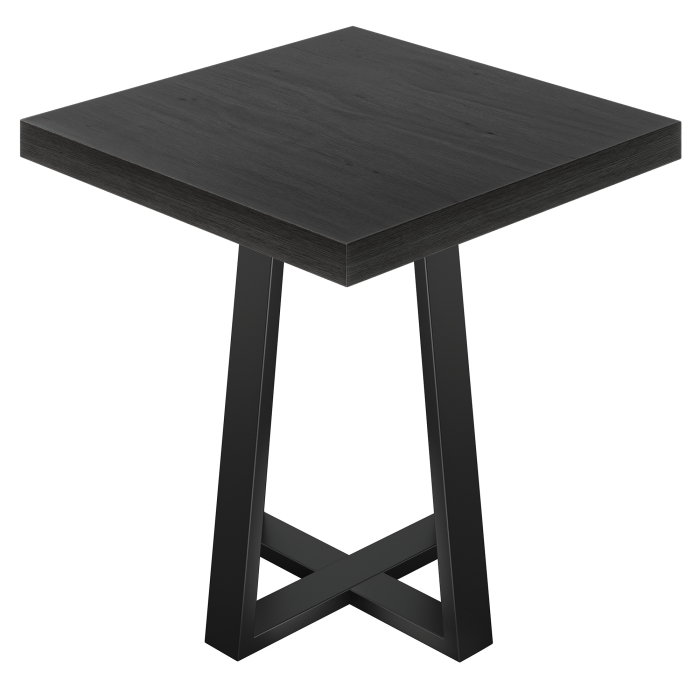 KCO | Bistropöytä | L:S 80 x 80 cm | K 78 cm | Musta | Runko: Musta