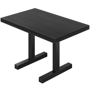 KC | Bistro Tisch | B:T 130 x 80 cm | H 78 cm | Schwarz | Gestell: Schwarz