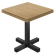 KC | Bistro-tafel | B: 80 x 80 cm | H: 78 cm | Eikenhout | Onderstel: Zwart | Kolom: 8 x 8 cm