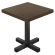 KC | Bistro-pöytä | P: 80 x 80 cm | K: 78 cm | Saksanpähkinä | Jalka: Musta | Tasot: 8 x 8 cm