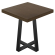 KCO | Bistro-pöytä | K: 70 x 70 cm | Korkeus: 78 cm | Walnut | Jalusta: Musta