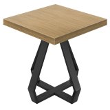 KD | Bistrotafel | B: 70 x 70 cm | H: 78 cm | Eikenhout | Onderstel: Zwart