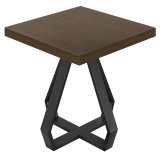 KD | Tavolo da bistro | L: 80 x 80 cm | H 78 cm | Noce | Struttura: Nera