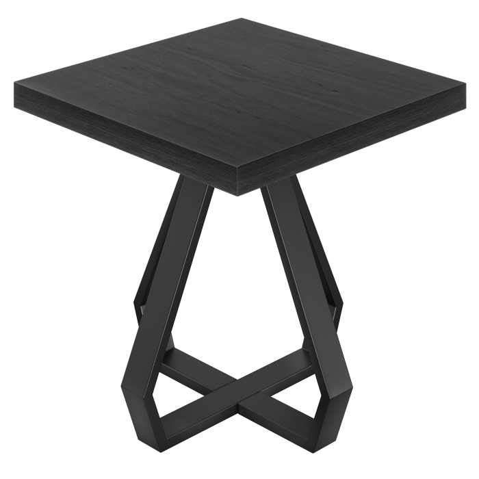 KD | Bistro Tafel | B: 70 x 70 cm | H: 78 cm | Zwart | Onderstel: Zwart