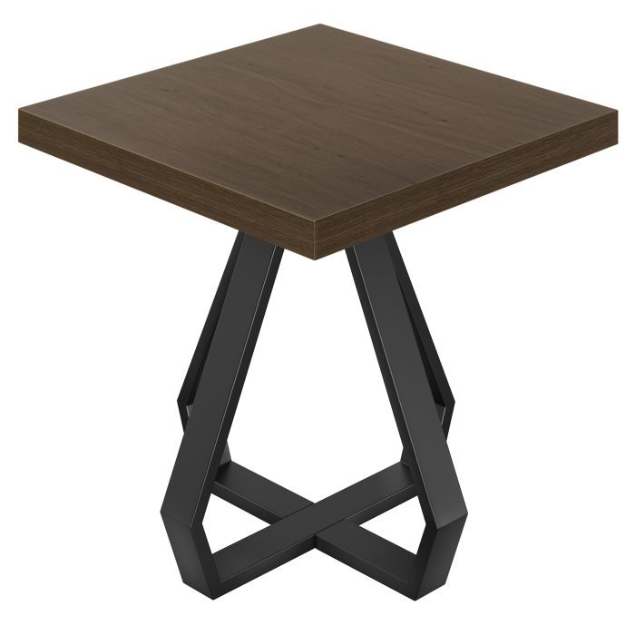 KD | Tavolo da bistro | L: 80 x 80 cm | H 78 cm | Noce | Struttura: Nero
