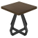 KD | Bistro Table | W: 70 x 70 cm | H 78 cm | Walnut | Frame: Black