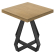 KD | Tavolo da bistro | Dimensioni: 80 x 80 cm | H 78 cm | Rovere | Struttura: Nero