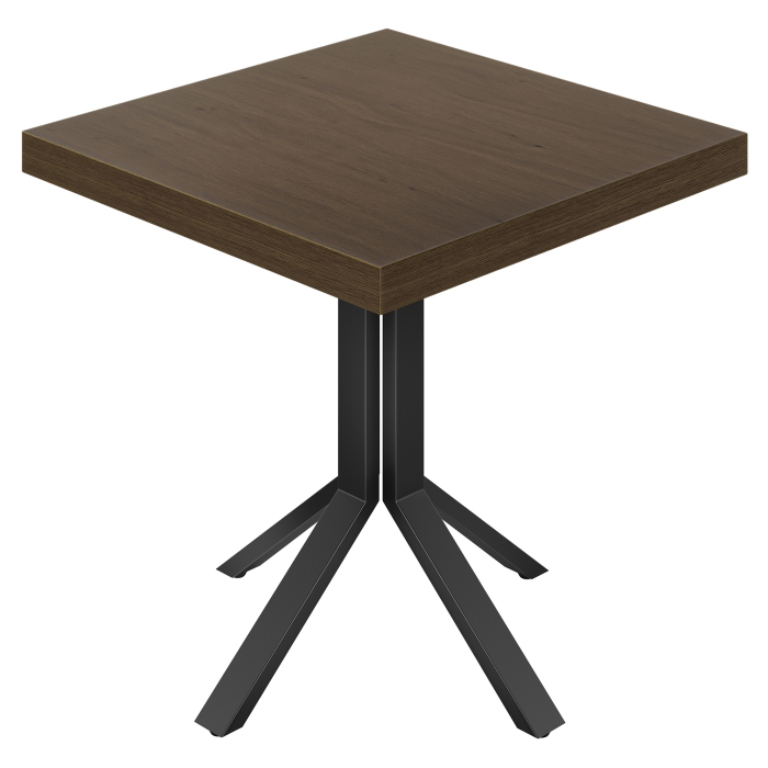 KE | Bistropöytä | B:70 x 70 cm | K:78 cm | Pähkinä | Runko: Musta