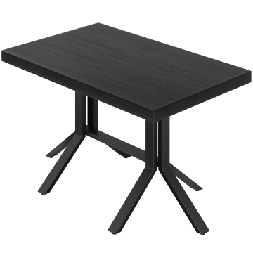 KE | Tavolo da bistrot | Dimensioni: 120 x 70 cm | Altezza: 78 cm | Nero | Struttura: Nero