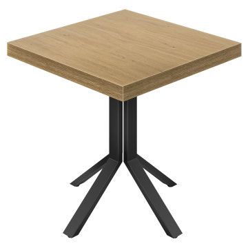 KE | Bistro-pöytä | B: 70 x 70 cm | K 78 cm | Tammi | Jalka: Musta