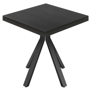 KEB | Bistrotafel | B: 80 x 80 cm | H: 78 cm | Zwart | Poot: Zwart