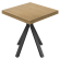 KEB | Bistrotafel | B: 80 x 80 cm | H: 78 cm | Eikenhout | Onderstel: Zwart