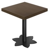 KL | Bistro Tisch | B:T 80 x 80 cm | H 78 cm | Walnuß | Gestell: Schwarz