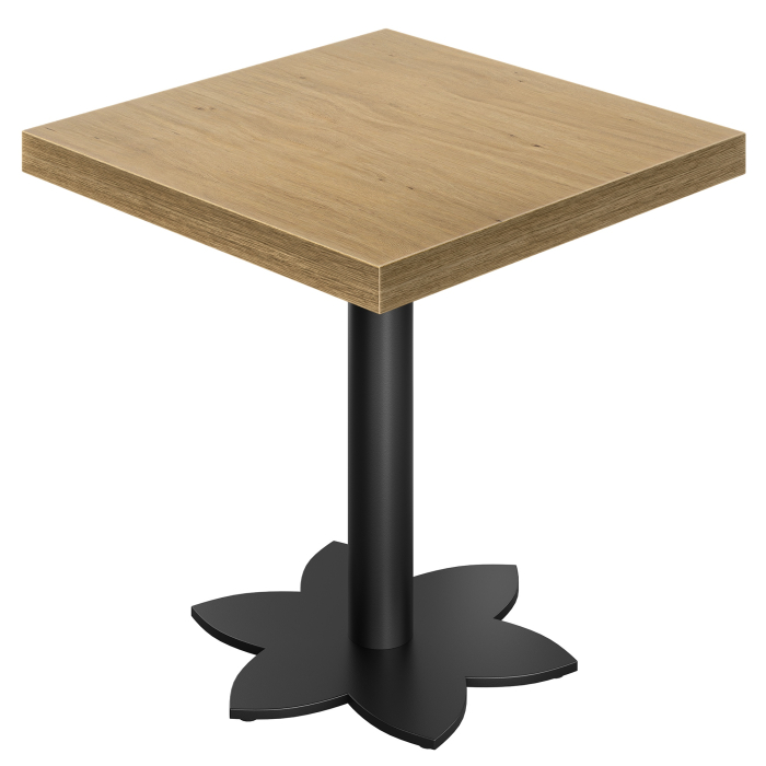 KL | Bistro-pöytä | B: 70 x 70 cm | K: 78 cm | Tammi | Jalka: Musta