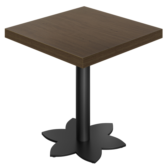 KL | Bistro-pöytä | K: 70 x 70 cm | Korkeus: 78 cm | Saksanpähkinä | Jalat: Musta