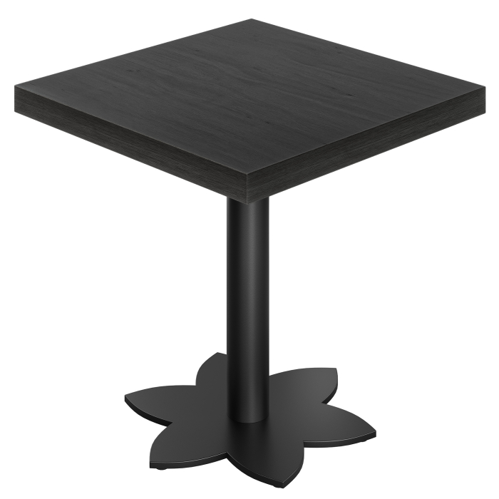 KL | Bistro-pöytä | B: 80 x 80 cm | K: 78 cm | Musta | Runko: Musta