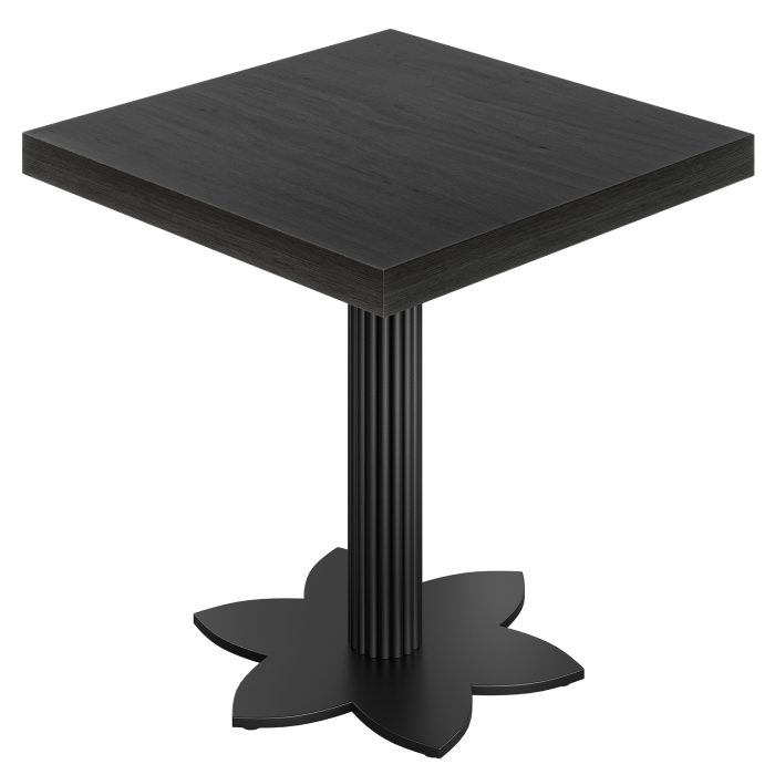 KLT | Bistro-pöytä | L: 70 x 70 cm | K: 78 cm | Musta | Jalat: Musta