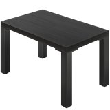 KM | Bistro Tisch | B:T 120 x 70 cm | H 78 cm | Schwarz | Gestell: Schwarz