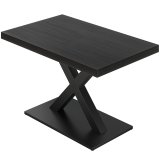 KMX | Bistro Table | W: 130 x 80 cm | H 78 cm | Black | Frame: Black | Frame: 6 x 6 cm