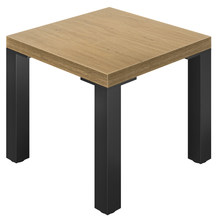 KM | Bistro Tisch | B:T 70 x 70 cm | H 78 cm | Eiche | Gestell: Schwarz