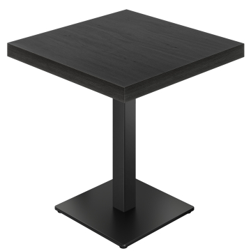 KM | Bistro Table | 80 x 80 cm | H 77 cm | Black | Frame: Black