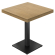 KM | Bistro Tisch | 70 x 70 cm | H 77 cm | Eiche | Gestell: Schwarz