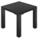 KM | Mesa de bistró | B: 80 x 80 cm | H 78 cm | Negro | Estructura: Negro