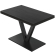 KMV | Table de bistrot | L: 130 x 80 cm | H: 78 cm | Noir | Cadre : Noir | Cadre : 6 x 6 cm