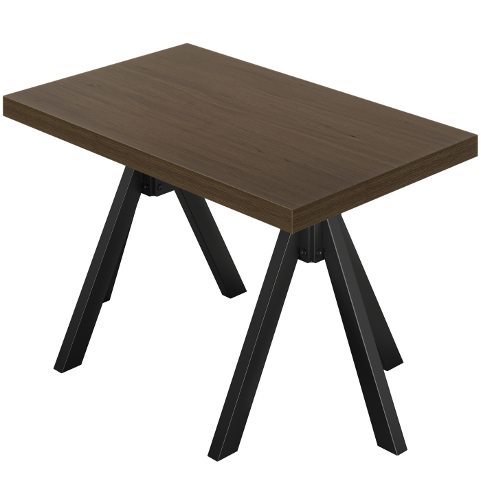 KO | Bistro-pöytä | K: 120 x 70 cm | K 78 cm | Kastanjanruskea | Jalkarakenne: Musta