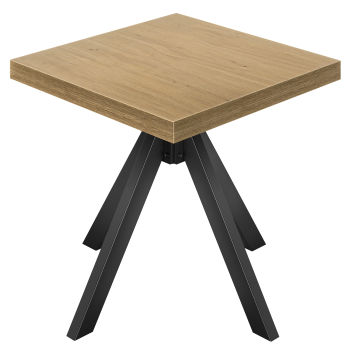 KO | Bistro Tisch | B:T 80 x 80 cm | H 78 cm | Eiche | Gestell: Schwarz