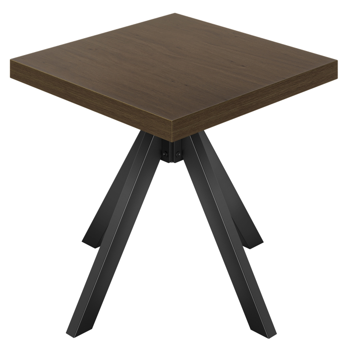 KO | Bistrotafel | B:D 80 x 80 cm | H 78 cm | Walnoot | Frame: Zwart