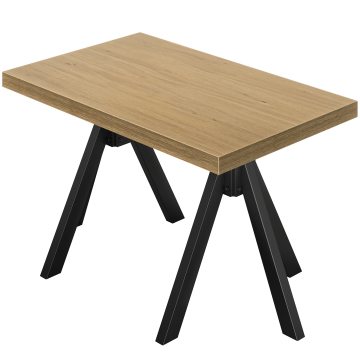 KO | Bistro-pöytä | P: 120 x 70 cm | K 78 cm | Tammi | Jalka: Musta