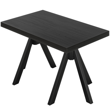 KO | Bistro-pöytä | B: 120 x 70 cm | K: 78 cm | Musta | Runko: Musta