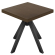 KO | Bistro Tisch | B:T 80 x 80 cm | H 78 cm | Walnuß | Gestell: Schwarz