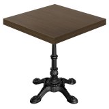 KP | Tavolo Bistro | L: 70 x 70 cm | H 78 cm | Noce | Struttura: Nero